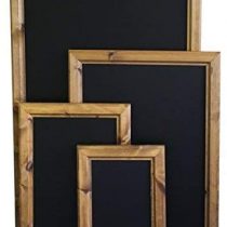 Chalkboards UK WC352 Premium Framed A2 Blackboard, Wood, Black, 515 x 695 mm