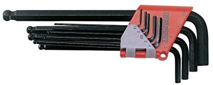 Teng 1479MMA 9 Metric 1.5-10mm Ball-Point Hex Key Set, Black,chrome