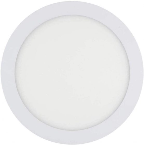 LED ATOMANT, S.L. 1 x Flat Round LED Downlight Panel, 20 W, Cool White 6500 K, 1600 lm, Driver Included, Standard Cut 200 mm Lacquered Aluminium