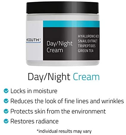YEOUTH Day Night Face Moisturizer with Hyaluronic Acid, Snail Mucin Cream and Copper Tripeptide - Image 2