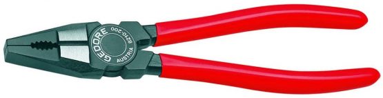 GEDORE Combination pliers for cutting/holding/twisting, Long cutting edges, Non-slip handles, German pattern, Length 200 mm, 8210-200 TL