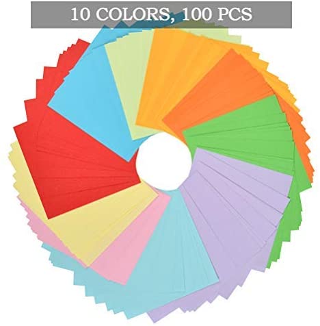 WOWOSS 800 Sheets Origami Papers Colour Papers 7 Size Square Colour ...