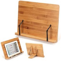 Book Stand by Ahzad International for Large Books and Tablet PC, Reading Rest, Best for Book Stands, Recipe Book Stand, Bamboo Book Holder Music Book Stand, Recipe Book Holder, Kitchen Cookbook Stand