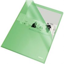 Esselte Premium Folder A4, Clear Green Matt Finish, 115 Micron Polypropylene, Box of 100, 54838