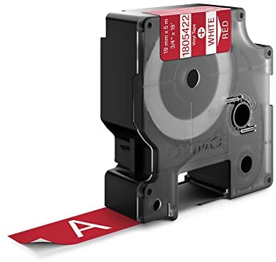 DYMO Rhino Industrial Vinyl Labels, Multicolour, White on red - Image 2