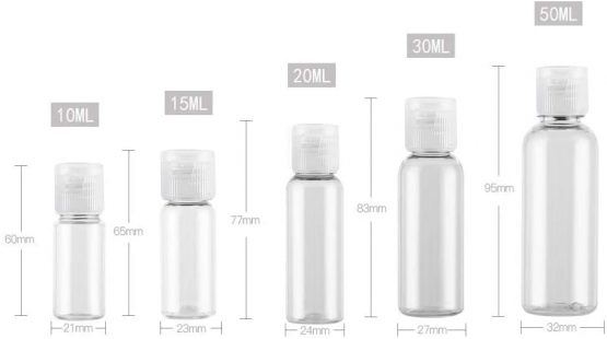 12PCS 30ml/1oz/ Empty Clear Plastic Sample Bottle Travel Container Jar Pot Vial with Flip Lid Perfect for Makeup Emollient Water Shower Gel Emulsion Liquid Comestic Containers (30ml/1oz) - Image 4