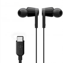 Belkin SoundForm USB-C Headphones (Earphones with USB-C Connector for Samsung, Pixel, iPad Pro and More) - Black