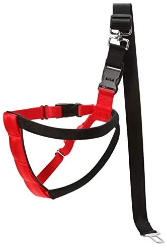 Mikki Dog, Puppy Car Harness - Seatbelt Car Restraint - for Dogs Travelling in Cars - Large, Black