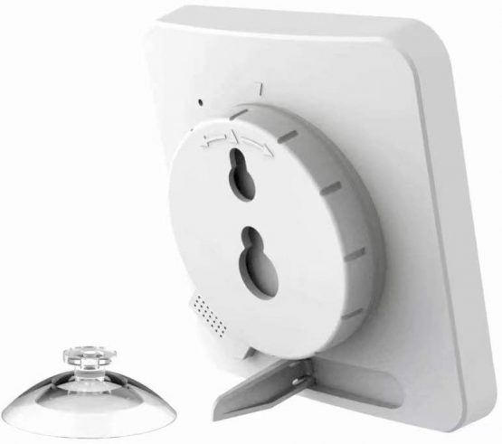 VORRINC Shower Clock Waterproof, Bathroom Clock Digital Clock Timer with Suction Cup,Thermometer Hygrometer, CountDown Timer (White) - Image 3