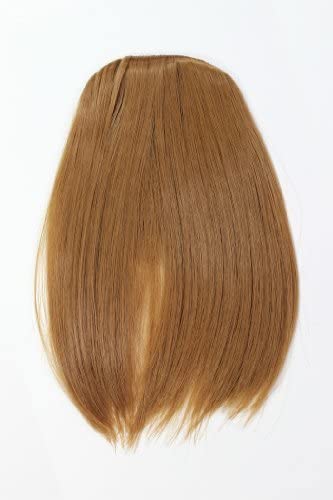 Hair Piece Clip in Bangs Fringe synthetic fiber dark blond ginger YZF-1088HT-27, Copper blonde (27), 17 cm
