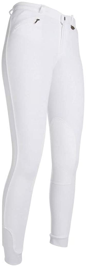 HKM Women's Penny Easy Riding Breeches, Womens, Reithose Penny Easy, White, 44 (EU), White / White, 16