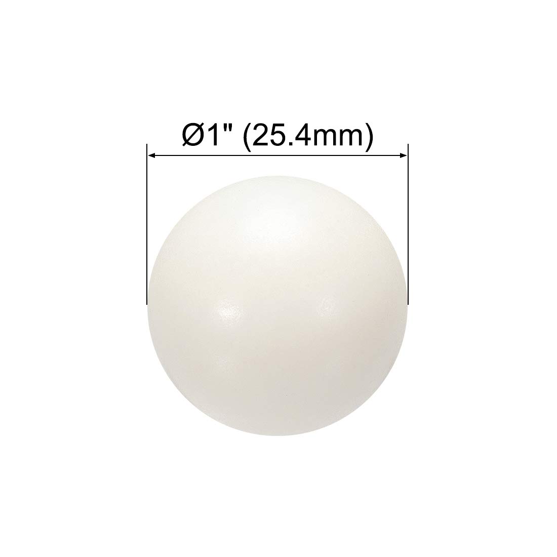 sourcing map 1-inch PA Nylon Solid Plastic Balls, Precision Bearing Ball 2pcs, 1" 2Qty - Image 2