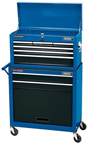 Draper 51177 2 Drawer Roller Tool Cabinet and 5 Drawer Chest , Blue, Large