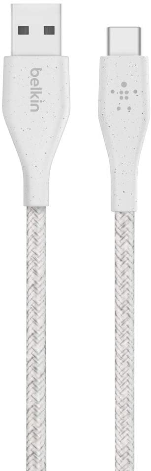 Belkin DuraTek Plus USB-C to USB-A Cable with Strap (Ultra-Strong USB to USB-C Cable/USB Type-C), 4ft/1.2m, White - Image 3