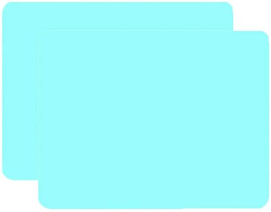 40x30cm Silicone Placemats for Kids, Non Stick Heat Resistant Tablemat, Kitchen Dining Table Mats Place Mat (Blue, 2)