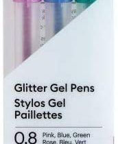 Cricut 2007080 Joy Glitter Gel Pens 0.8, Pink/Blue/Green (3 ct)