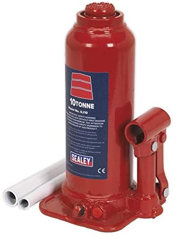 Sealey Sj10 Bottle Jack 10Tonne, White, 10 Ton