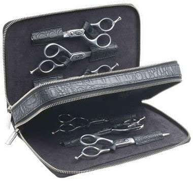 Sibel Hairdressing Zip Up Wallet for 6 Scissors, 0.4 kg, Black, 1 Stück (1er Pack)