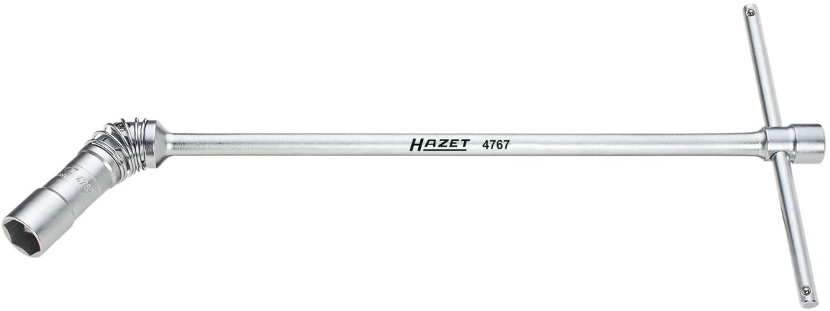 HAZET 4767AKF 480 mm Hexagon Profile Spark Plug Wrench - Chrome-Plated