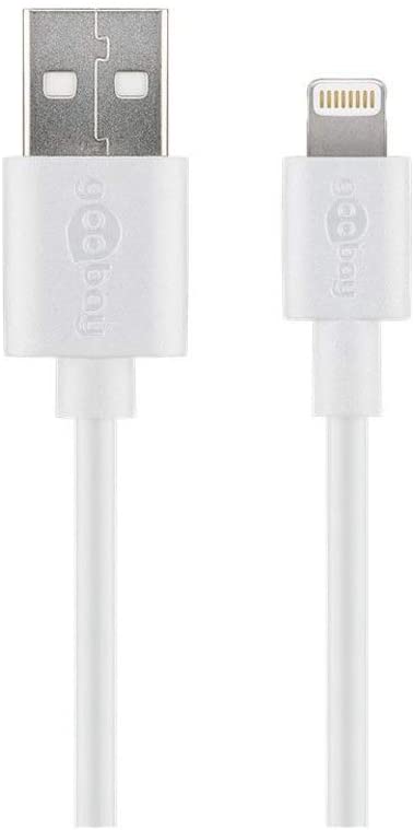 Goobay 54600 USB Charging and Sync Cable, White, 1m Cable Length, 1 m
