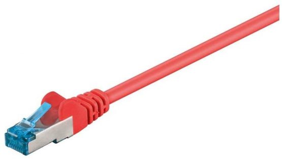 goobay 93852 CAT 6a Patch Cable, S/FTP (PiMF), Red, 7.5 m Length