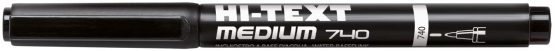 Hi-Text 740 Medium Pack of 12 Black 2mm Line Pens