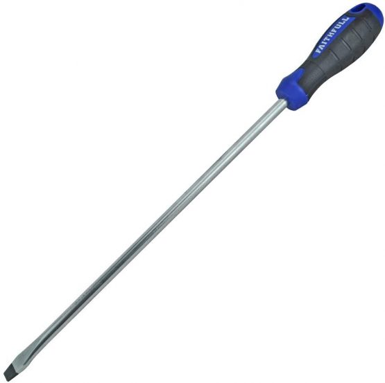 Faithfull SDF300 Slotted Flared Soft Grip Screwdriver 300 x 10mm