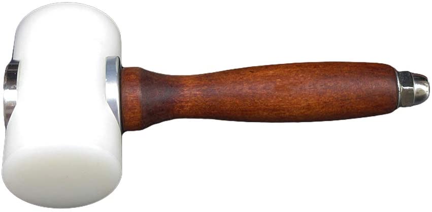 Rubber Hammer Mallet for Leatherwork Leather Carving Cowhide Sew DIY Leathercraft Wooden Mallet Wood Handle (T-Head)