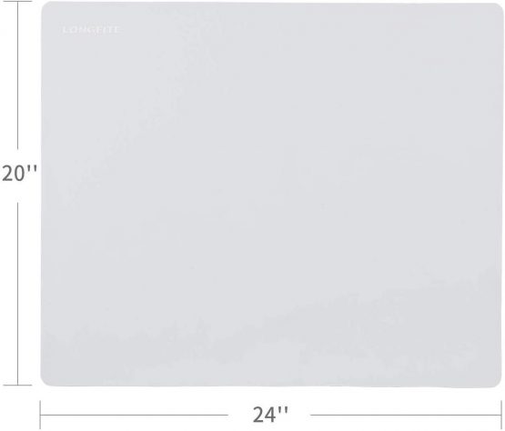 LONGFITE 24''x20'' (60x50cm) Extra Large Silicone Pastry Baking Mat, Multipurpose Table Countertop Protector Placemats Nonstick, Nonskid and Heat Resistant (Extra Large Grey) - Image 2