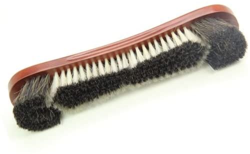 Jonny 8 Ball 12" Genuine Horsehair Black & White Bristle Snooker Pool Table Brush, Mahogany - Image 2