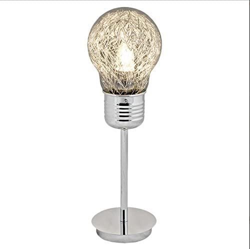 Bulb Table Lamp, Glass, Clear, 49 cm, Height: 49cm Diameter: 14cm