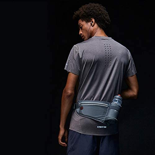 MIJILO Running Belt with Water Bottle Holder,Unisex Fanny Pack Waist Pouch Bag,Waterproof,Reflective,for Hiking,Cycling - Image 4