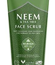 Ayumi Neem & Tea Tree Face Scrub. Vegan, Cruelty-Free, Dermatologically-Tested, 1 x 125ml