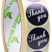 1000 Gold Thank You Stickers Round Labels Size 25mm (Gold)