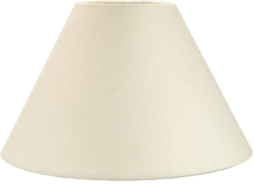 Traditional 12" Cream Cotton Coolie Lampshade Suitable for Table Lamp or Pendant by Happy Homewares