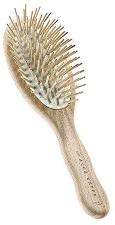 Acca Kappa Pneumatic Beech Wood Oval Brush With Wooden Pins