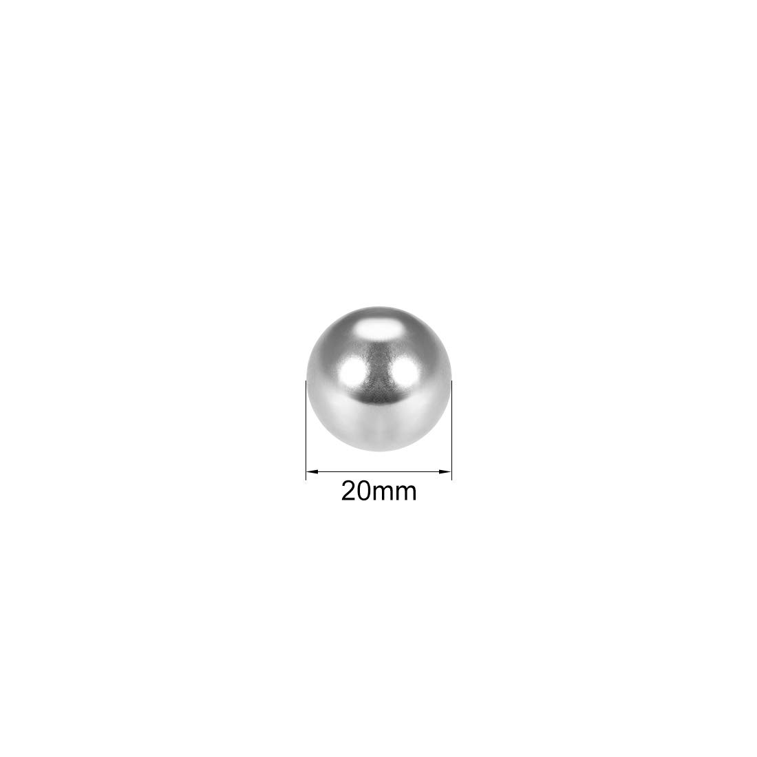 sourcing map 20mm Precision Chrome Steel Bearing Balls G25 3pcs, 20mm (3pcs) - Image 2