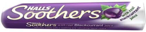 Halls Soothers Blackcurrant 45g - Pack of 20, Purple, 45 g (Pack of 20)
