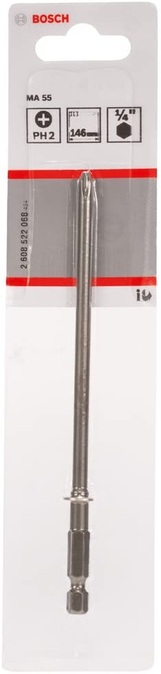 Bosch Accessories 1x PH2 Screwdriver Bit Extra Hard (for Softwood Stainless Steel, 145 mm, 1/4'' Hex - Image 2