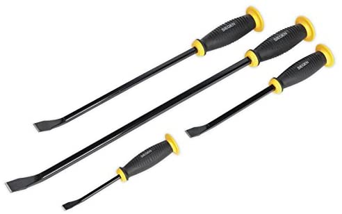 Pry Bar Set including Hammer Cap 4pc, Silver