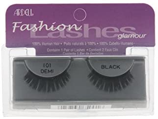 Ardell Lashes Natural Demi 101 with Free DUO Glue, Black, 4 pair (Pack of 1)