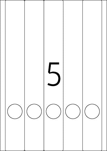 HERMA Self Adhesive Spine Labels, 5 Labels per A4 Sheet, 25 Sheets, 38 x 297 mm, 125 Labels - Image 2