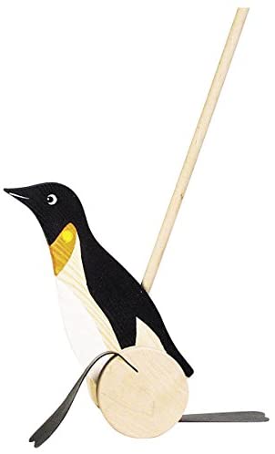 GoKi Wooden Push Along Penguin, Mixed, Medium