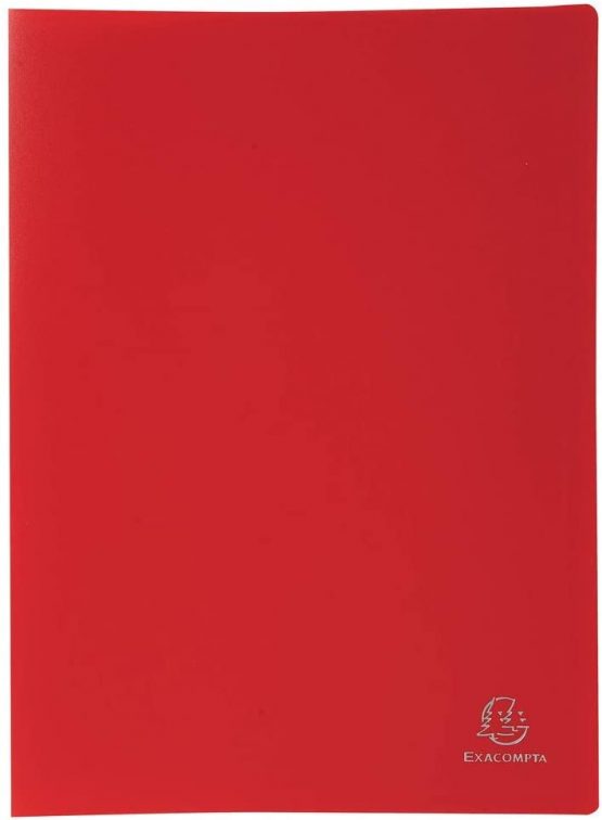 Exacompta Soft PP Display Book, A4, 100 pockets - Red