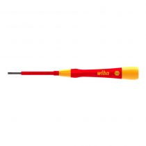 Wiha 42375 Series 2270P Pico Finish Electric Fine Screwdriver, Slotted, 2.0 mm x 50 mm Size, Chrome