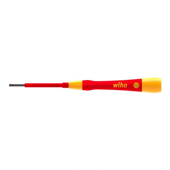 Wiha 42375 Series 2270P Pico Finish Electric Fine Screwdriver, Slotted, 2.0 mm x 50 mm Size, Chrome
