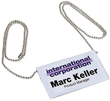 Durable Badge Chain Nickel Free 850 mm - Pack of 10, Silver, 85 cm - Image 3