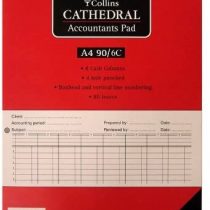Collins A4/90/6C A4 6 Cash Columns Accountant Pad