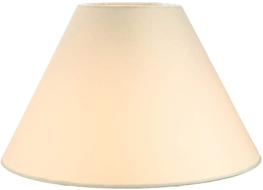 Traditional 12" Cream Cotton Coolie Lampshade Suitable for Table Lamp or Pendant by Happy Homewares - Image 2