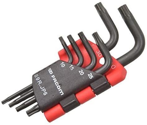 Facom FCM89RJP6 89R.JP6 10 - 40mm Hex Key Set including Long Resistorx (6 Pieces), Multicolor